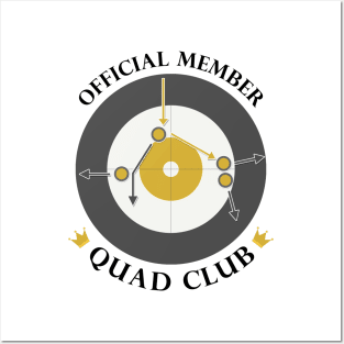 The "Quad Club" - Black Text Posters and Art